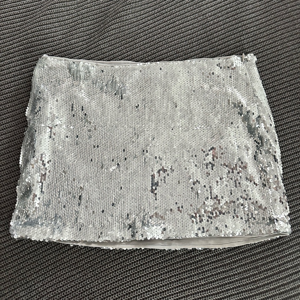 Superdown x Bridget Roselani Mini Skirt in Silver